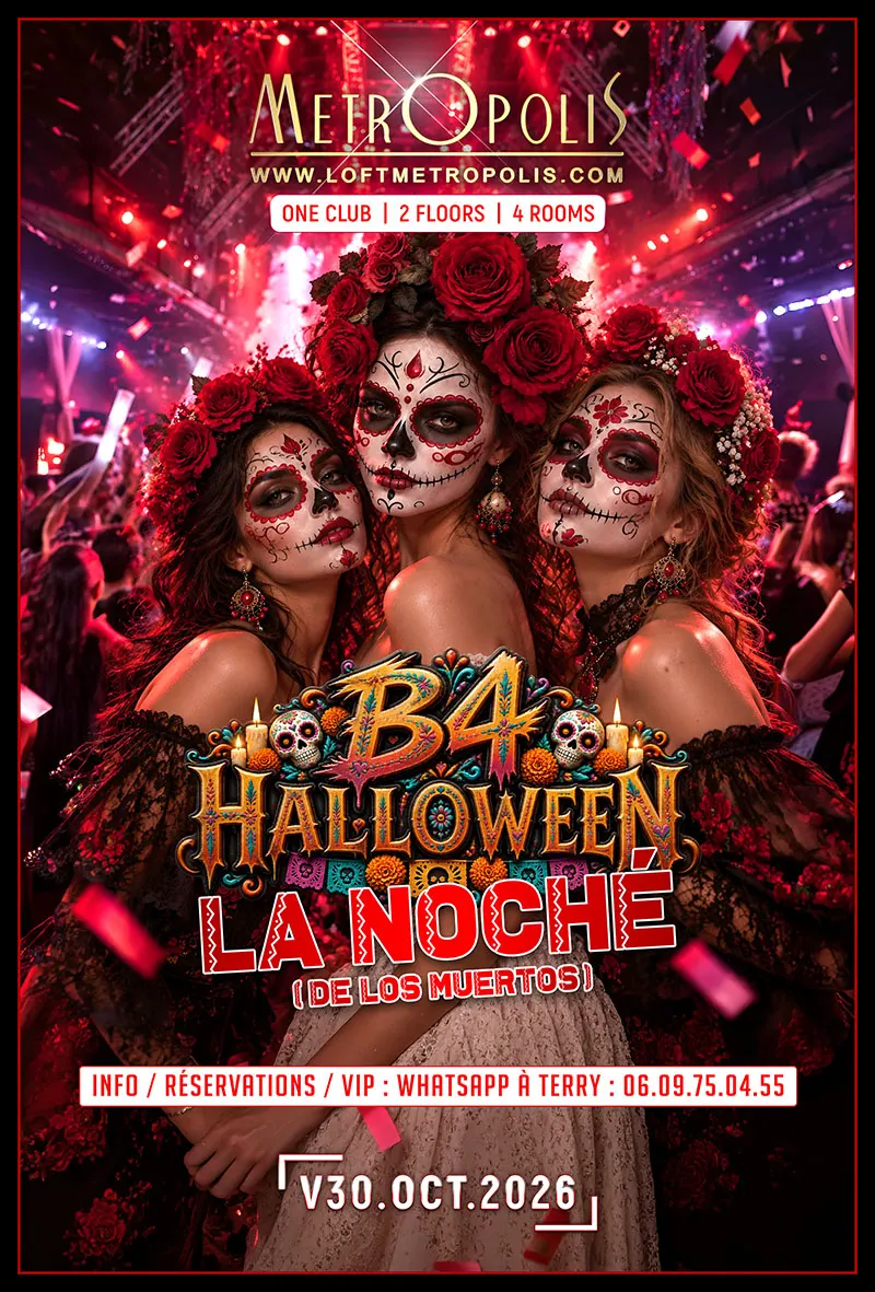 Affiche de la soirée B4 Halloween : La Noché